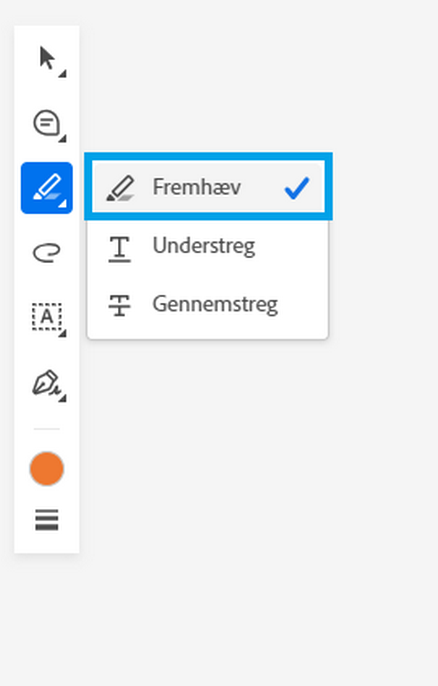 Fremhævning, Understregning, Gennemstregning