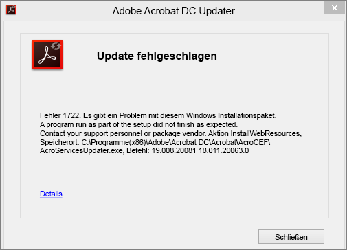 Hilfe > In Acrobat aktualisieren Hilfe > In Acrobat aktualisieren