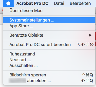 Wählen Sie „Systemeinstellungen“.