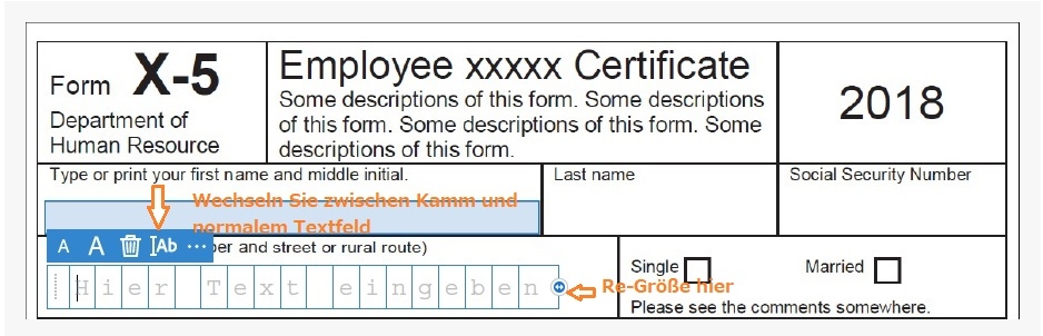 Kombinationsfeld und normales Textfeld