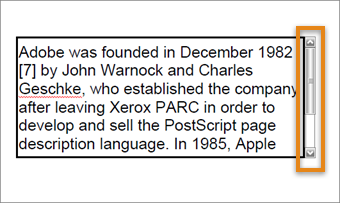 Hinzufügen einer Bildlaufleiste zu mehrzeiligem Text