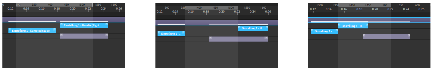 A) Vorher B) Löschen C) Löschen und Lücke schließen