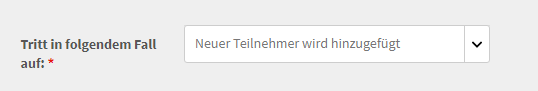Neuer Teilnehmer wird hinzugefügt