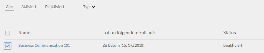Liste der Lernpläne