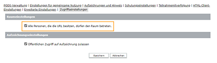 Zugriffseinstellungen