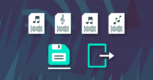 Save and export audio files