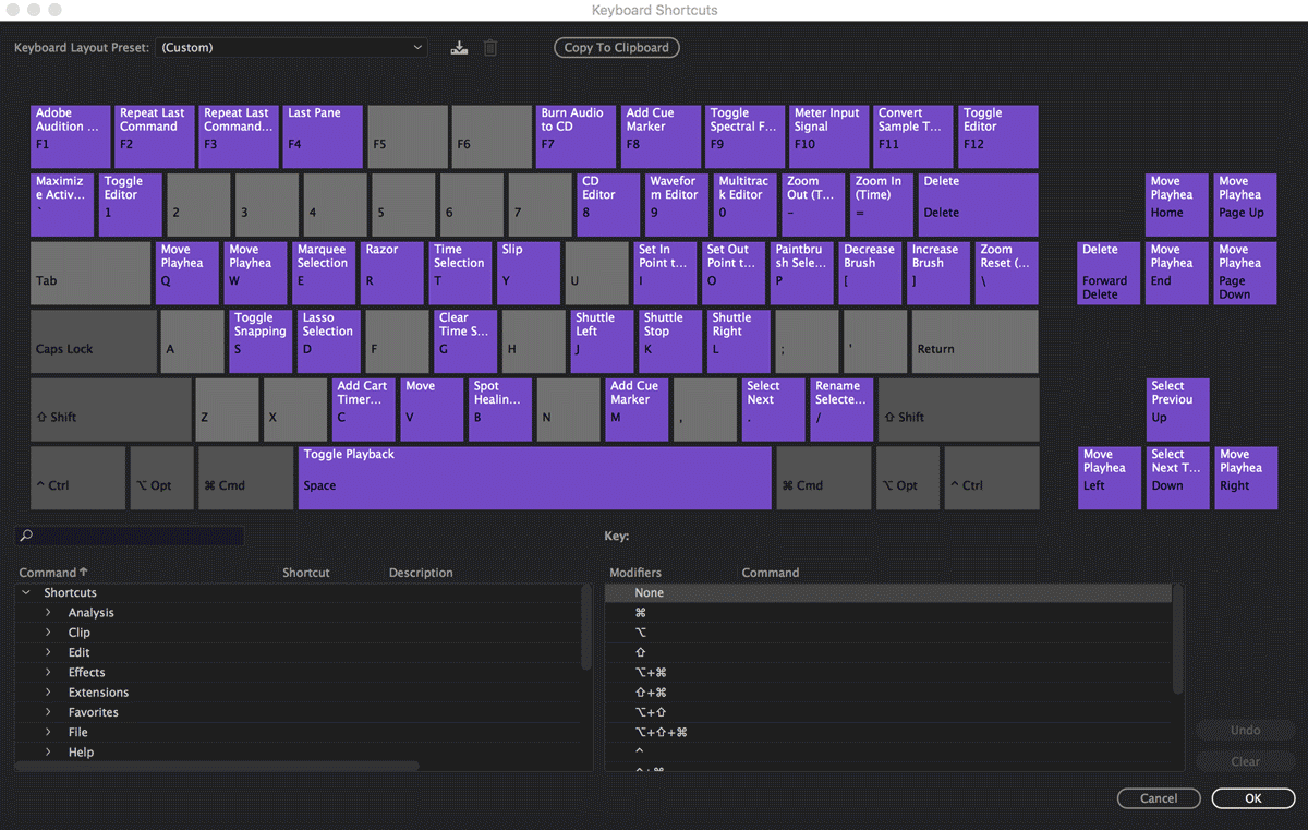 Assign shortcut Assign shortcut