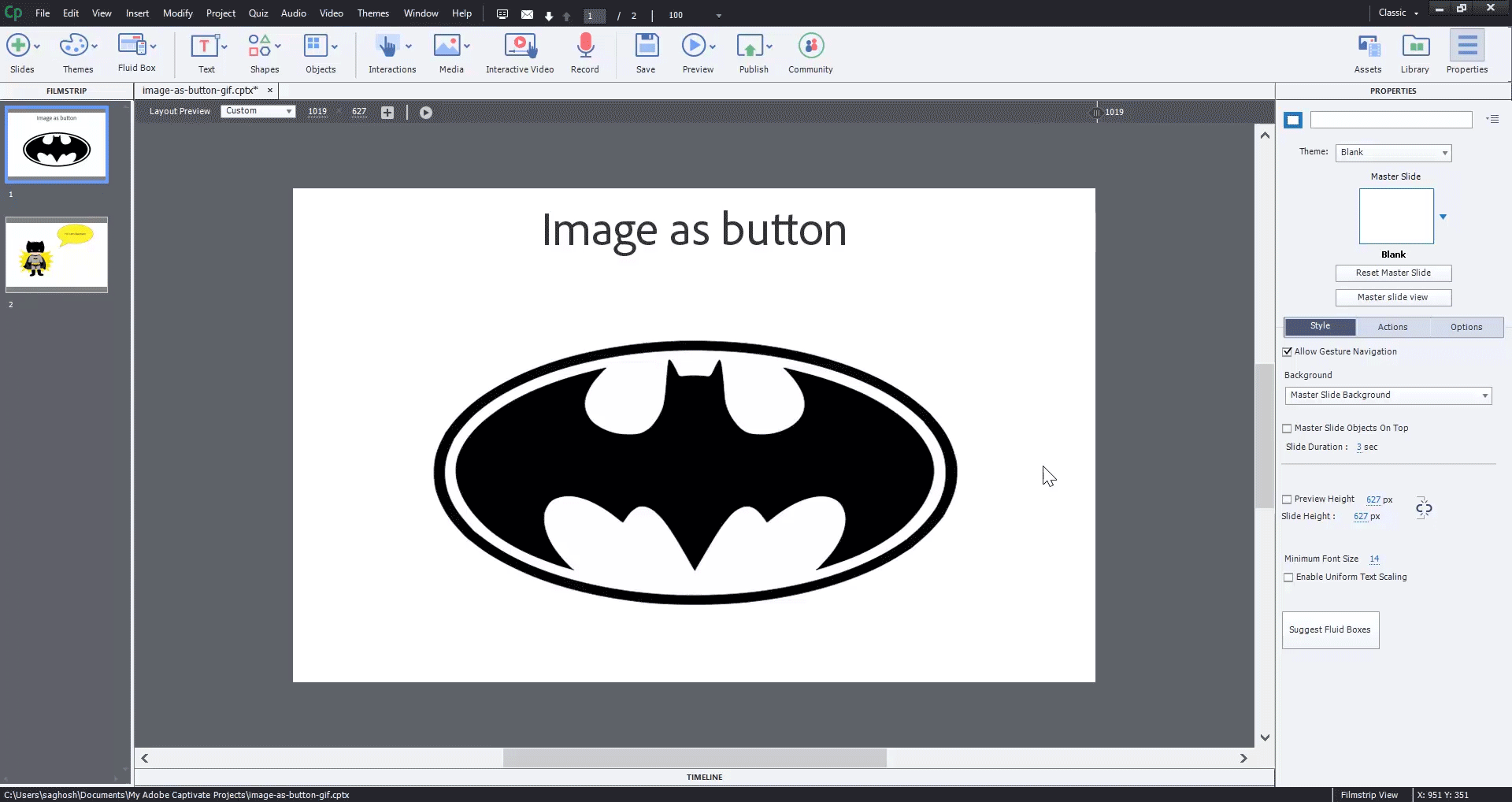 Image as button