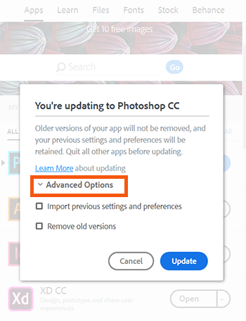 Advanced Options