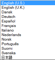 ExportPDF supported languages