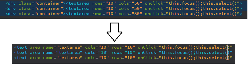 Select and update multiple lines of text simultaneously