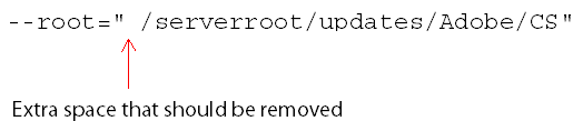 Unwanted space anywhere in path