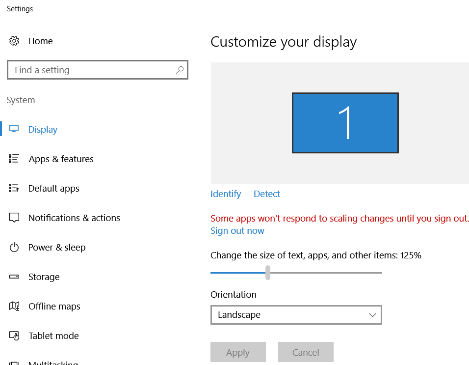 Customize display settings in Windows