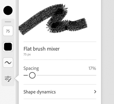 Fresco-mixer-brush-settings-gifb Live preview changes as you fine-tune mixer brush settings