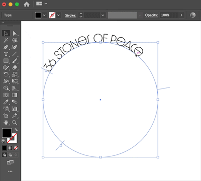 Ai-Creative-typography-Image-trace-Type-on-curve Edit the path