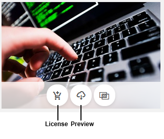 Opciones de licencia y vista previa