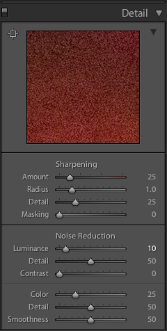 The Detail panel of the Develop module Lightroom Classic CC Detail panel of the Develop module
