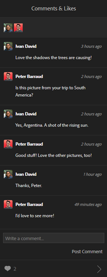 Comentarios y sugerencias para una fotografía Comentarios y sugerencias para una fotografía en Lightroom Classic CC