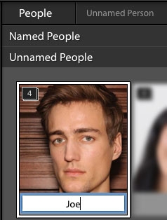 Naming a stack of images Lightroom facial recognition; Naming a stack of images
