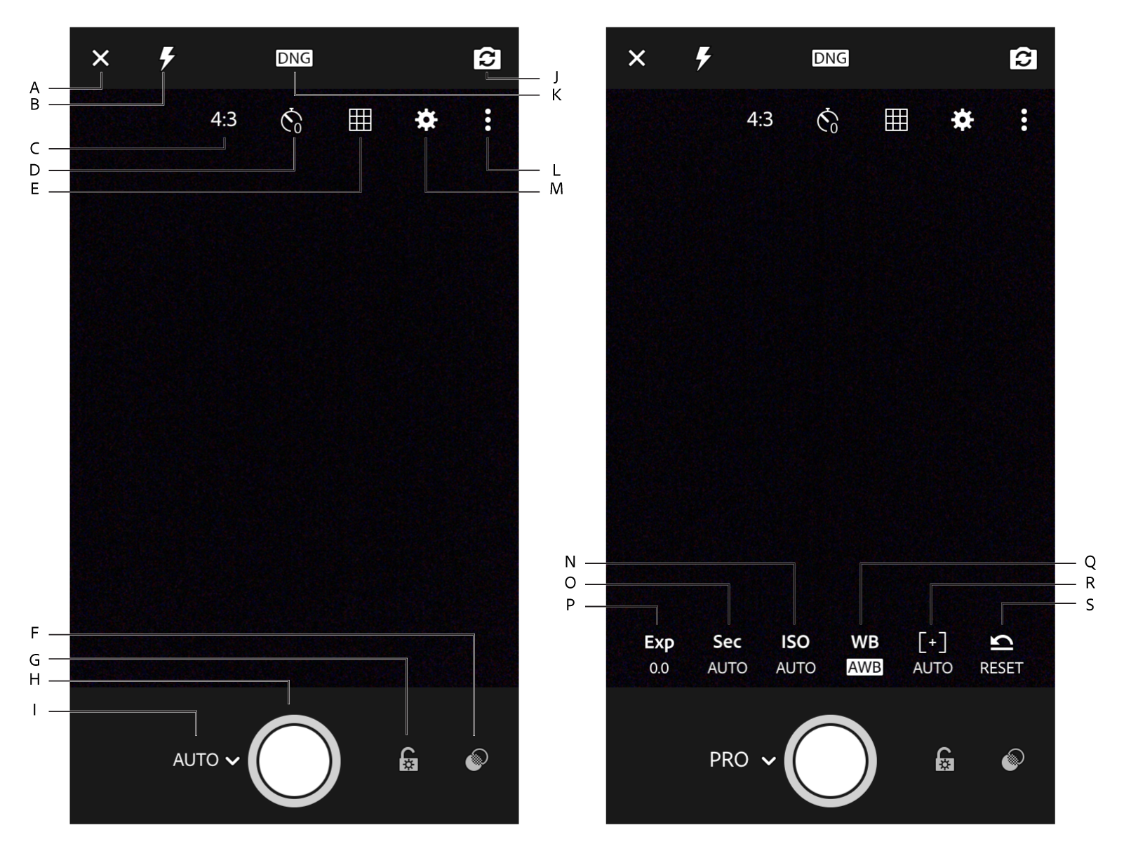 Capture interface options Lightroom Capture interface options