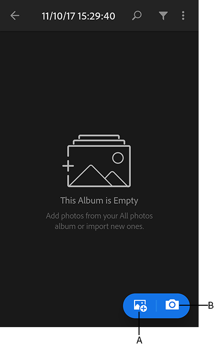 Add photos to a new album