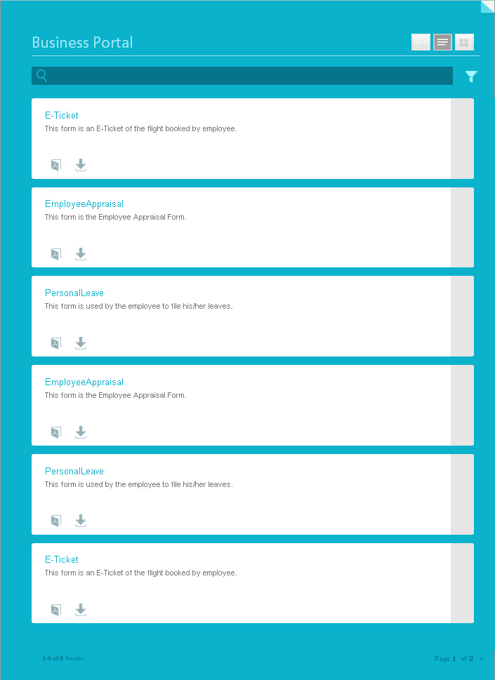 Search & Lister component