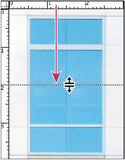 Slepen om een horizontale hulplijn te trekken Hulplijnen en rasters in Photoshop
