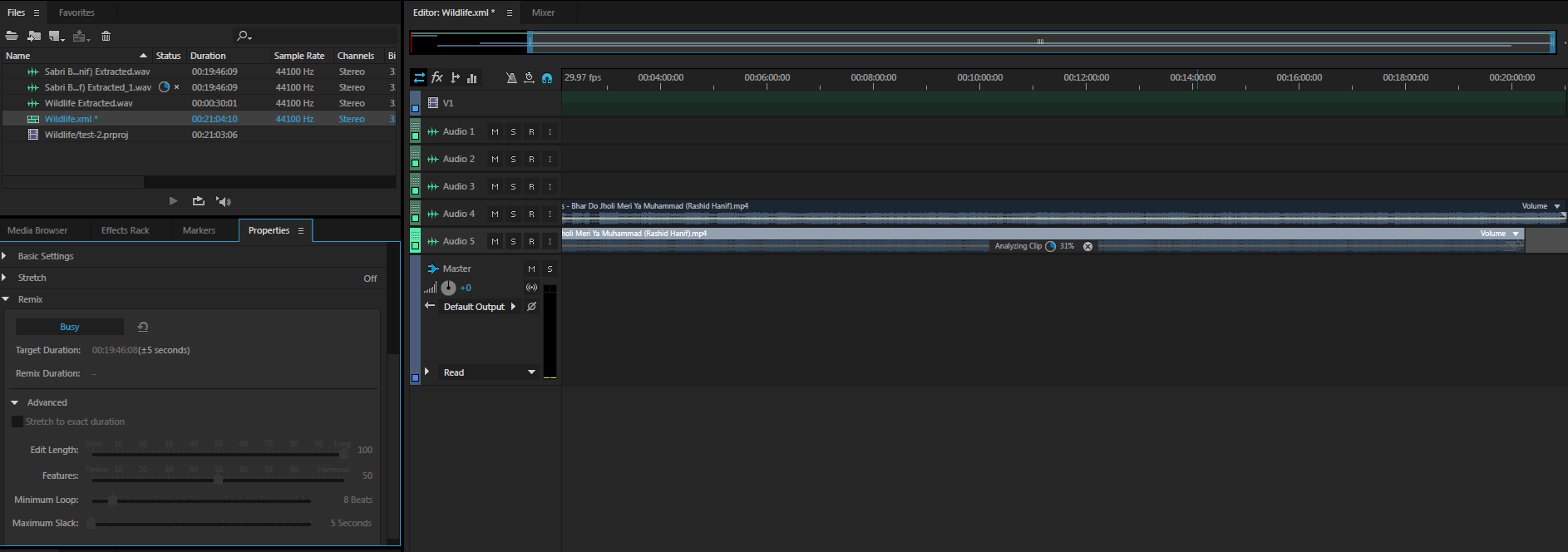 Analysis in progress
