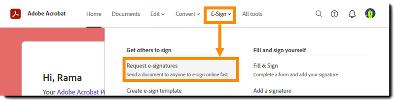 Select Request e-Signature