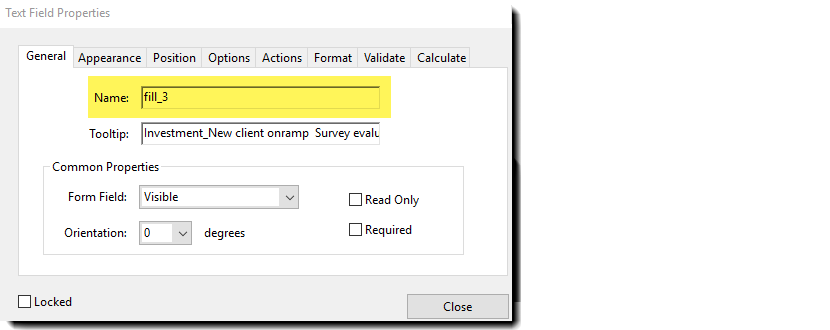 Text Field Properties
