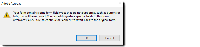 Field warning