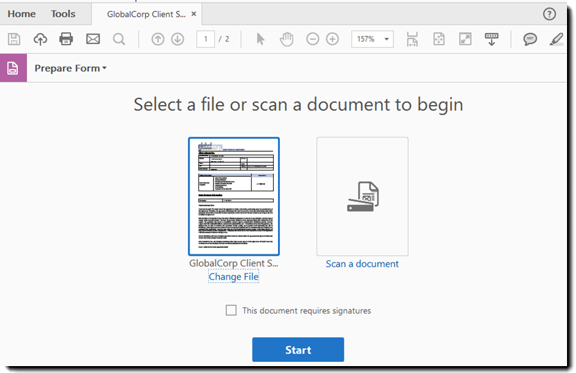 Click Start