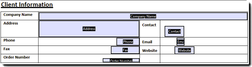 Rough Form field placement