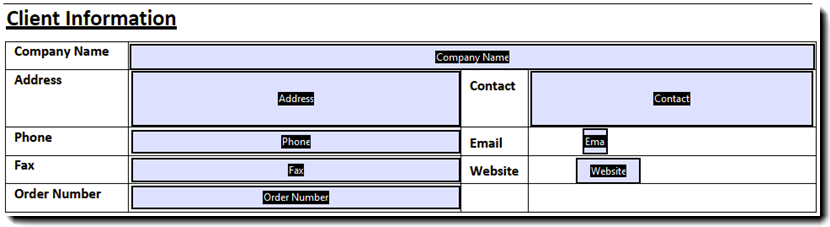 All fields correctly sized