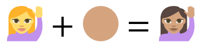 Combine single-person characters with skin colors