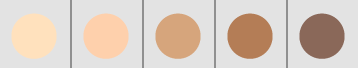 Skin-colored characters (GIDs 356 through 360)