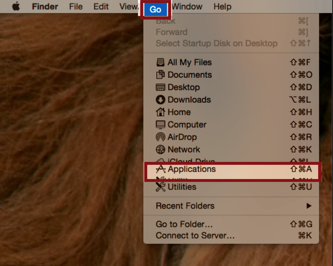 Finder Go Menu