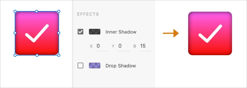 Applying Inner Shadow to an object