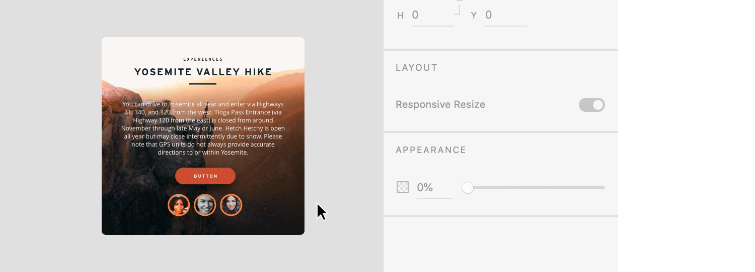 GIF that shows the toggle button and setting the padding values Padding