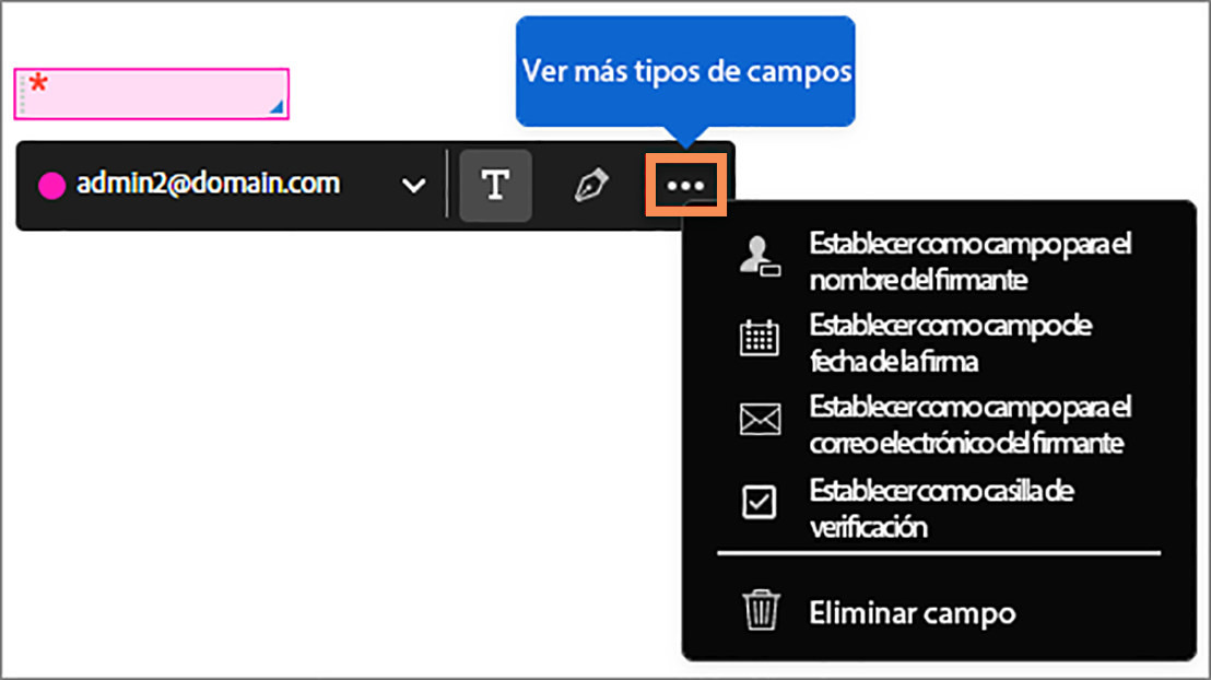 Ver más campos Ver más campos
