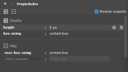 Desactivación/eliminación de una propiedad Desactivación/eliminación de una propiedad