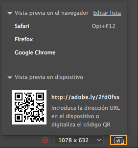 Vista previa en tiempo real