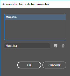 Administración de barras de herramientas