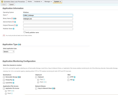 Configuración de Symantec Symantec DLP_Settings