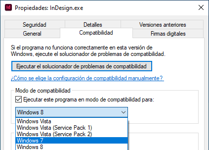 Cambiar el modo de compatibilidad Cambiar el modo de compatibilidad