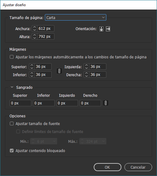 Ajustar diseño