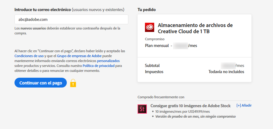 Actualizar el almacenamiento