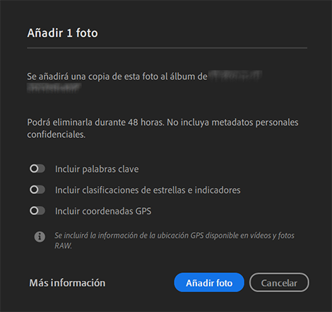 add_photo Cuadro de diálogo Añadir foto
