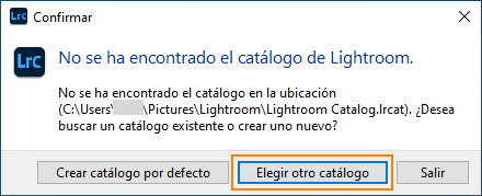 Seleccione un catálogo diferente para abrir Seleccione un catálogo diferente para abrir.