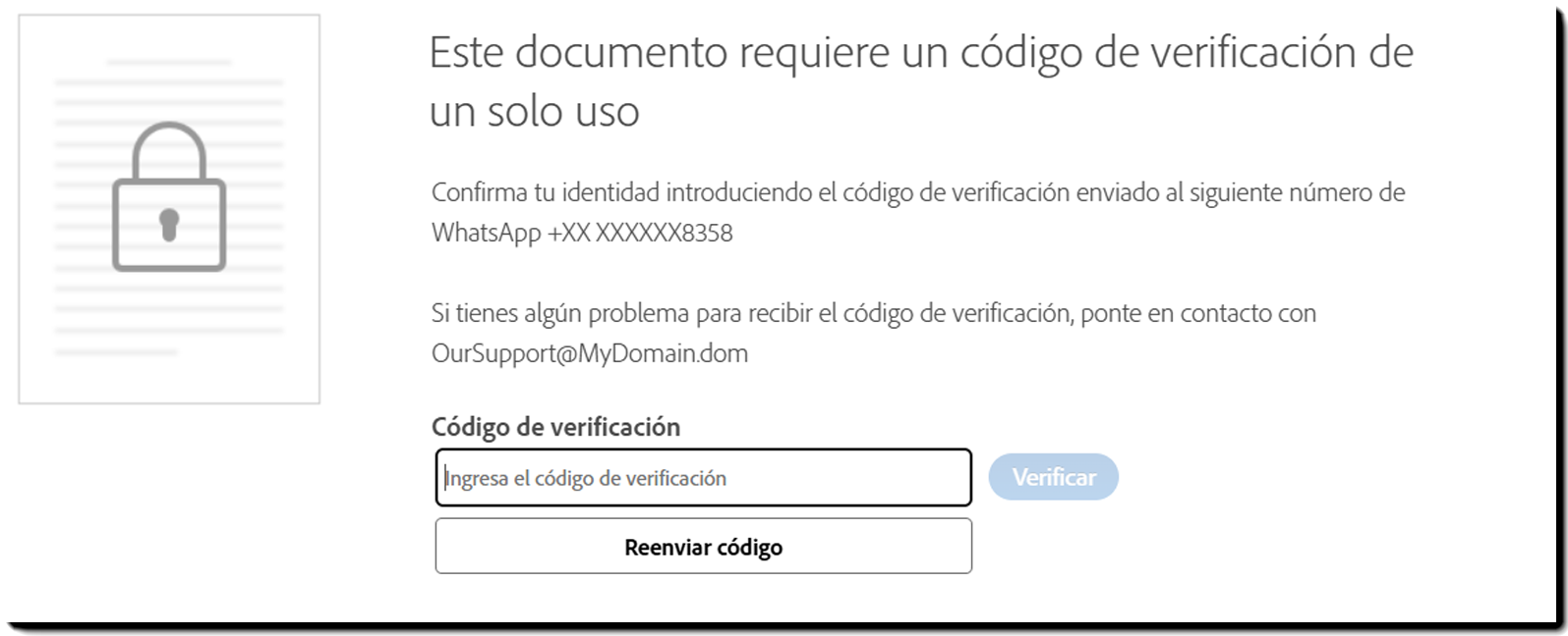 enter_the_verificationcode Introducir el código de verificación